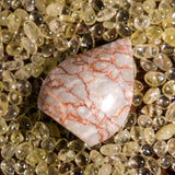 Red Network Stone Flame Freeform - helmsman - crystal