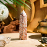 Red Network Stone Point-Helmsman Crystal