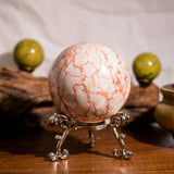 Red Network Stone Sphere - helmsman - crystal