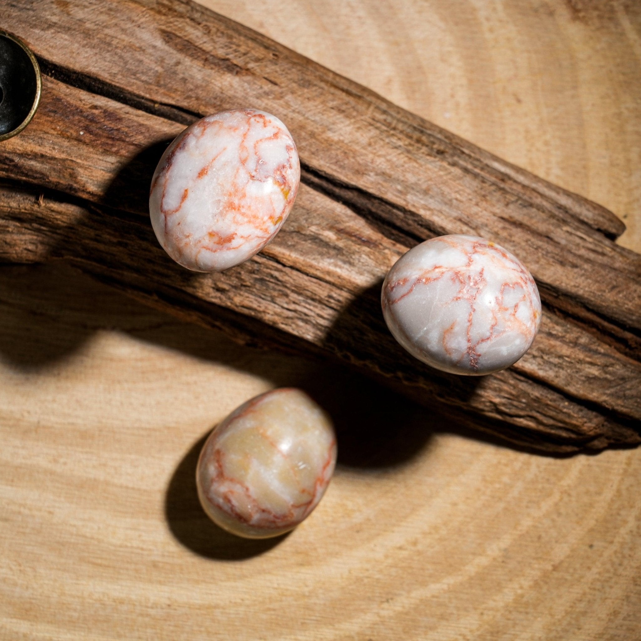 Red Network Tumbled Stone Set - helmsman - crystal