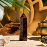 Red Obsidian Point - helmsman - crystal