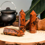 Red Obsidian Point - helmsman - crystal