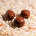 Red Obsidian Tumbled Stone Set - helmsman - crystal