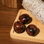 Red Obsidian Tumbled Stone Set-Helmsman Crystal