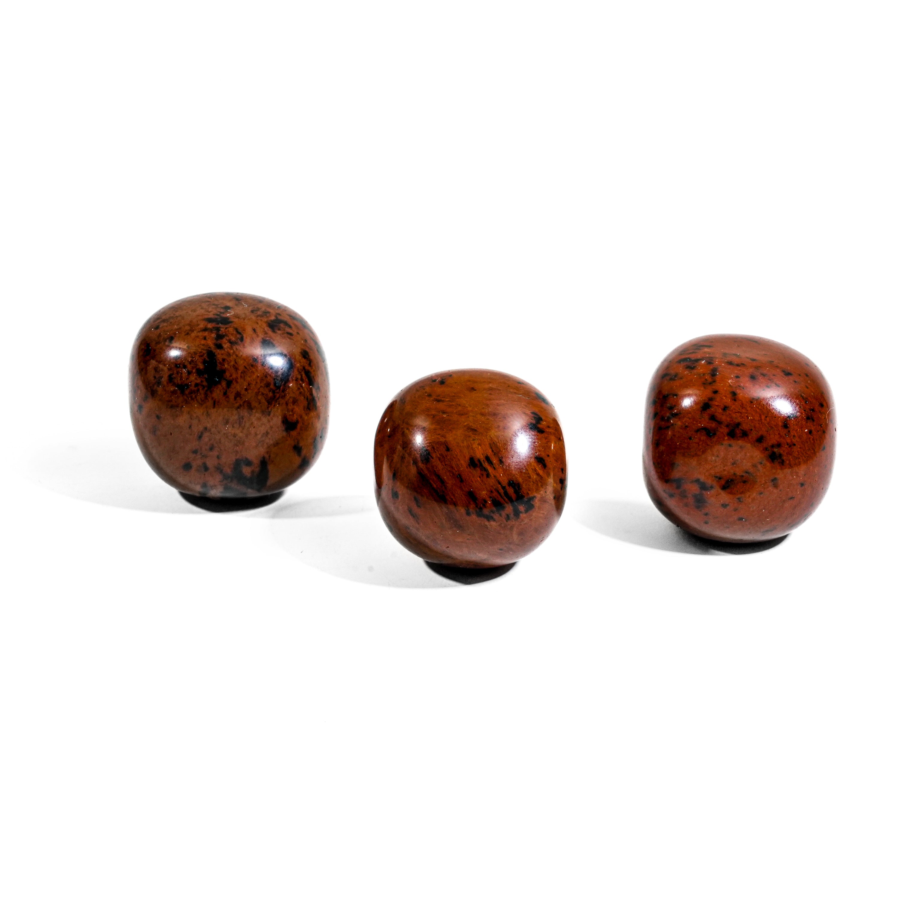 Red Obsidian Tumbled Stone Set-Helmsman Crystal
