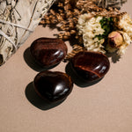 Red Tiger Eye Stone Mini Heart Set-Helmsman Crystal