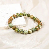 Rhyolite Beads Bracelet - helmsman - crystal