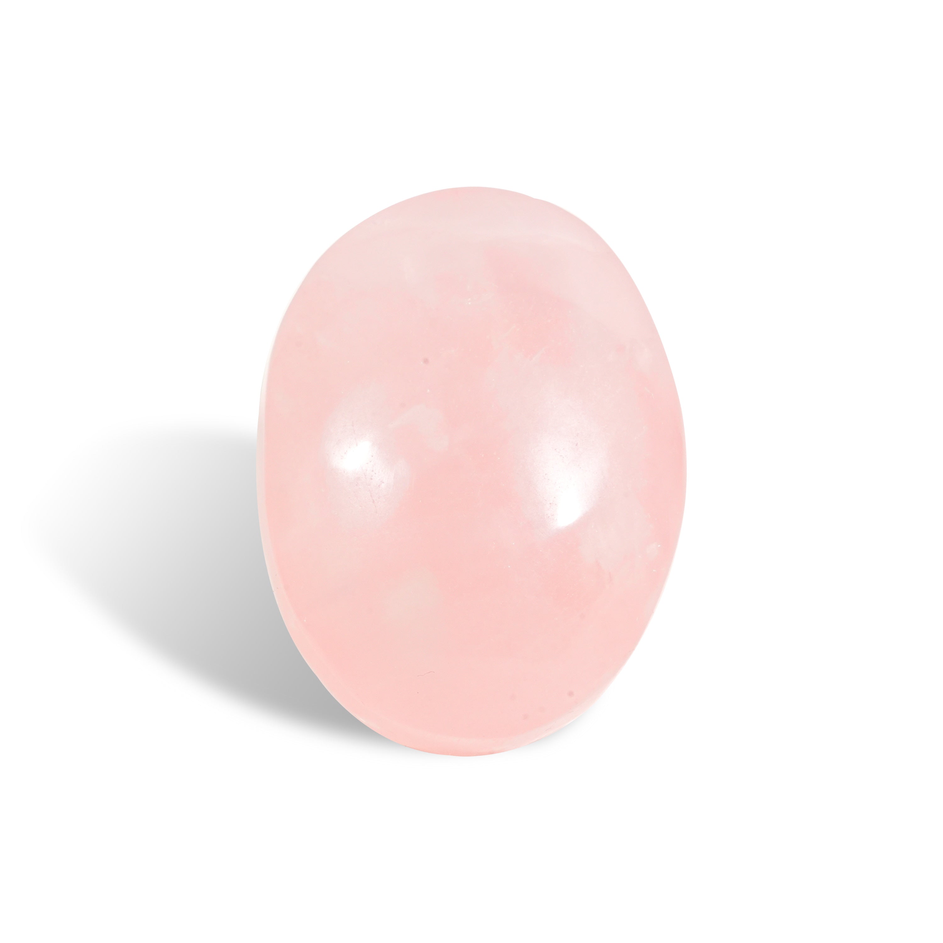 Rose Quartz Palm Stone-Helmsman Crystal