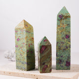 Ruby Fuchsite Tower - helmsman - crystal