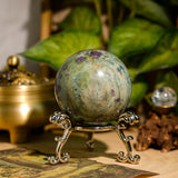 Ruby in Fuchsite Sphere - helmsman - crystal