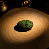 Ruby in Zoisite Palm Stone - helmsman - crystal
