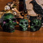 Ruby in Zoisite Skull - helmsman - crystal