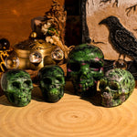 Ruby in Zoisite Skull - helmsman - crystal