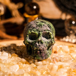 Ruby in Zoisite Skull - helmsman - crystal