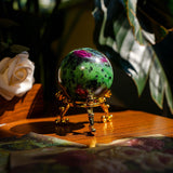 Ruby in Zoisite Sphere - helmsman - crystal