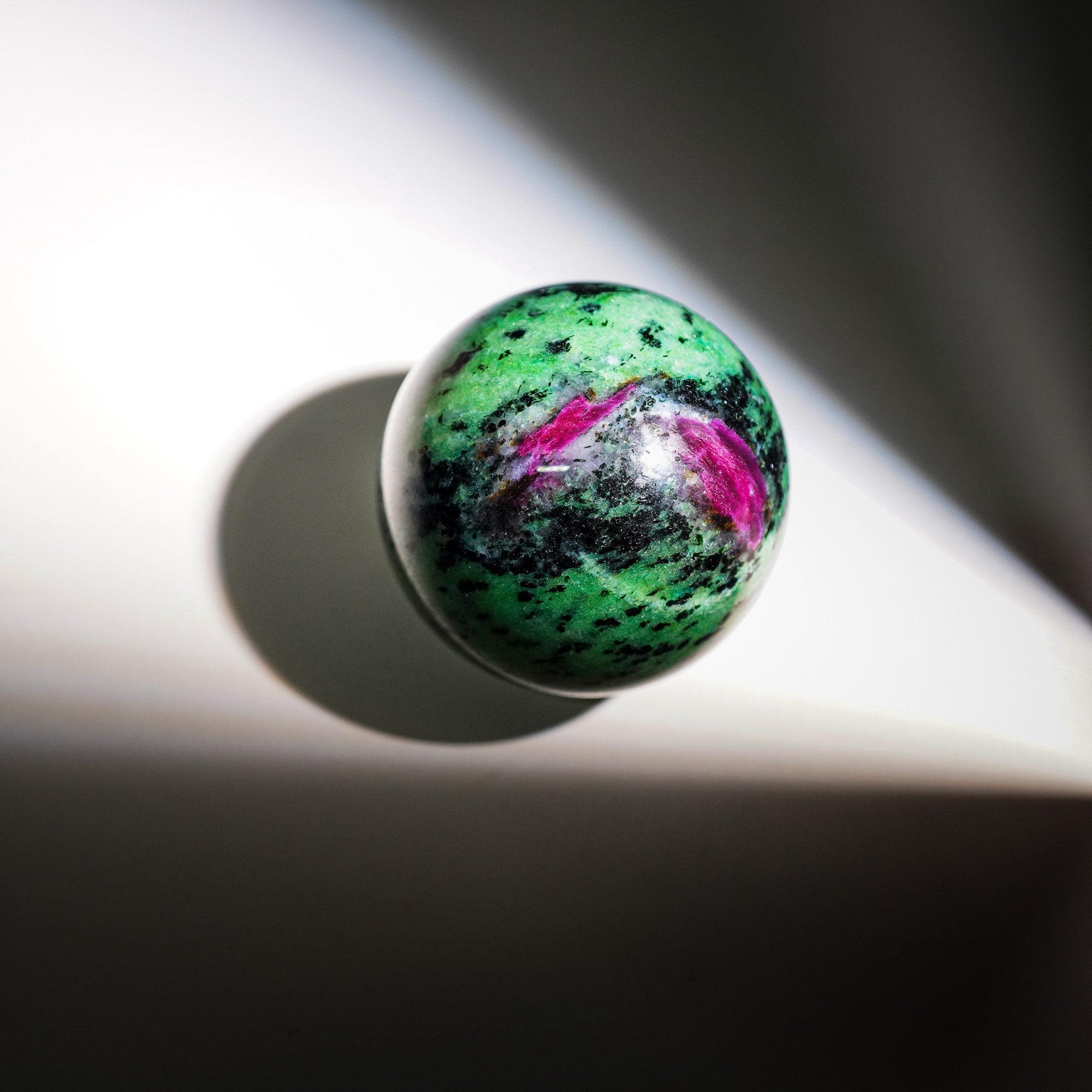 Ruby in Zoisite Sphere - helmsman - crystal
