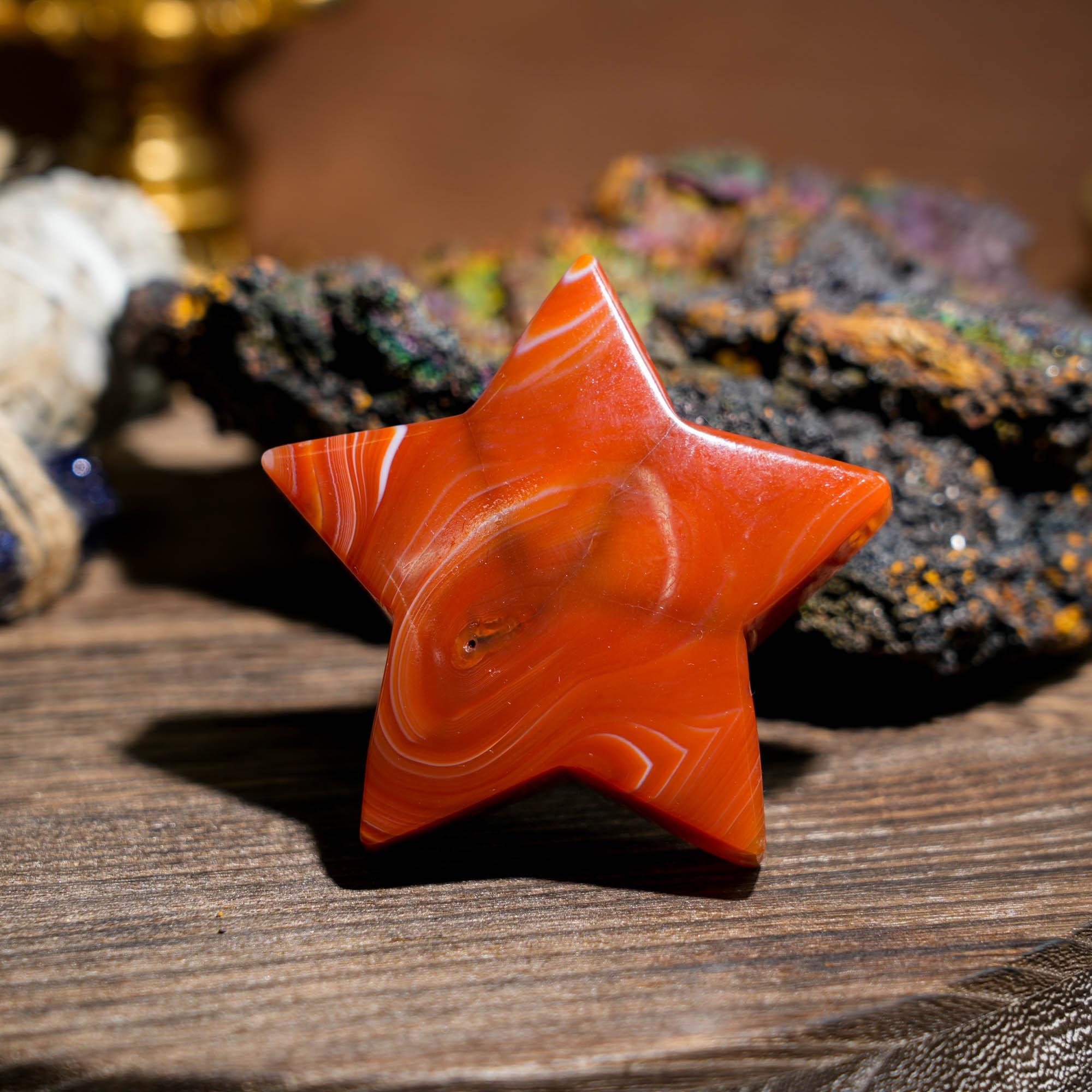Sardonyx Pentagram - helmsman - crystal