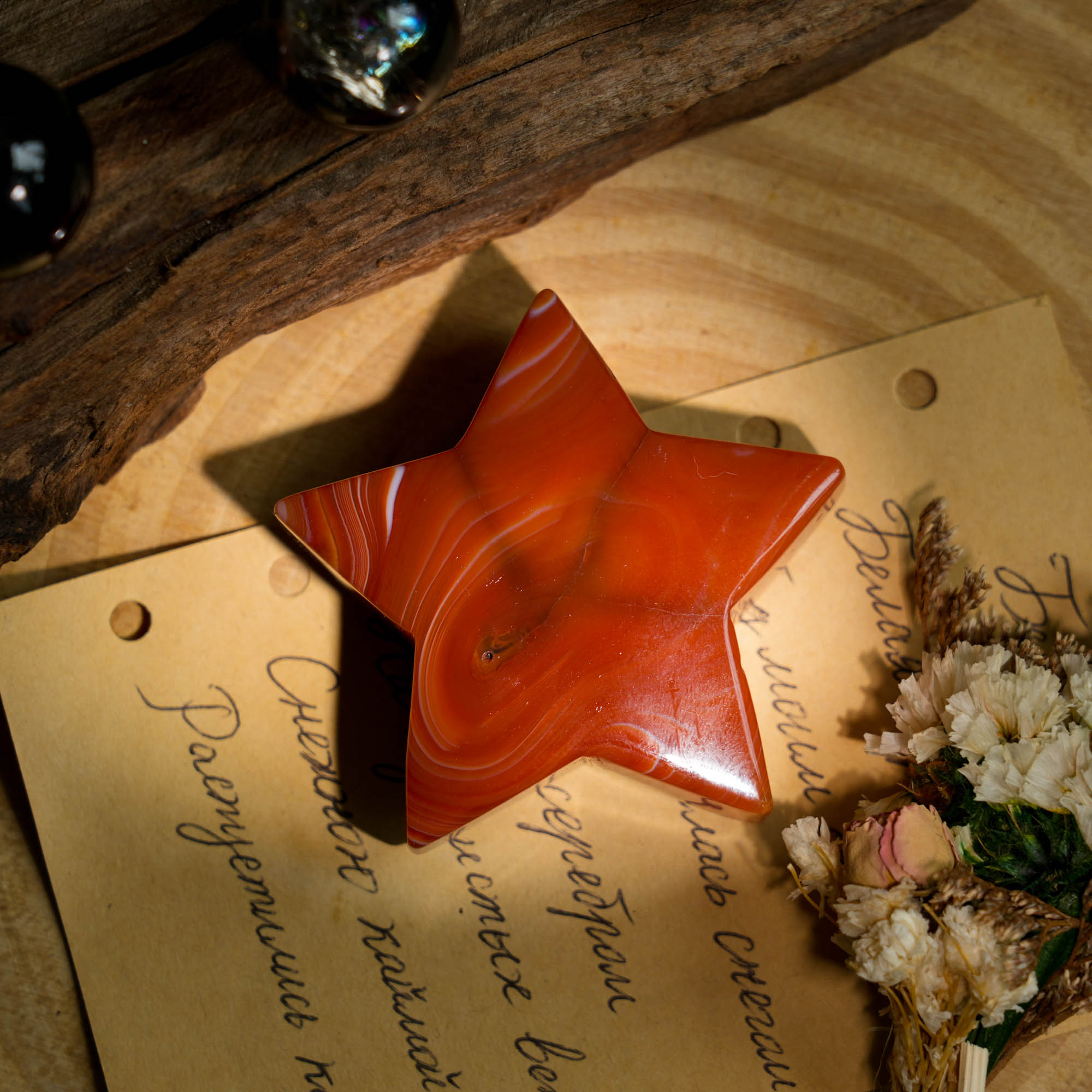 Sardonyx Pentagram - helmsman - crystal