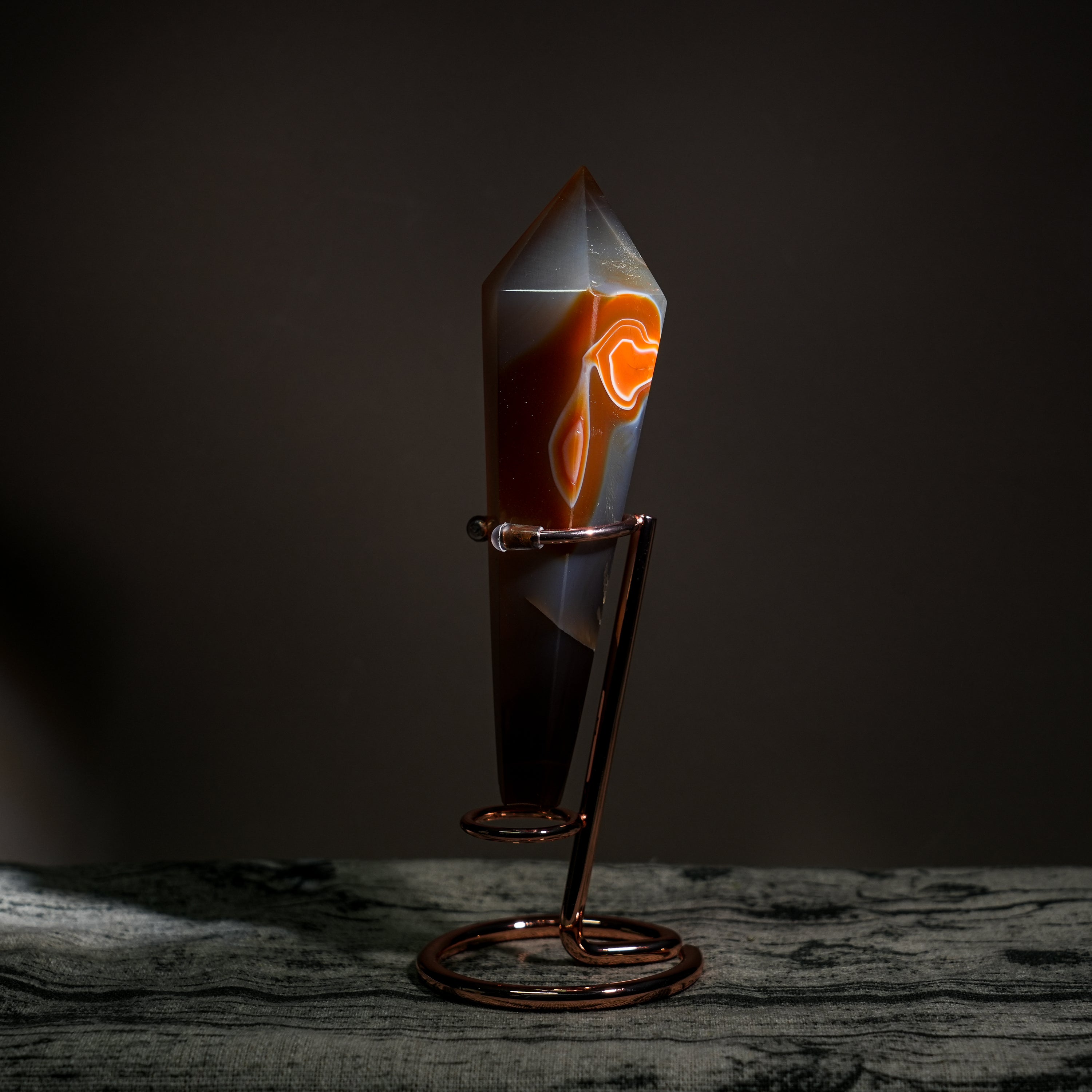 Sardonyx Wand Ornament-Helmsman Crystal
