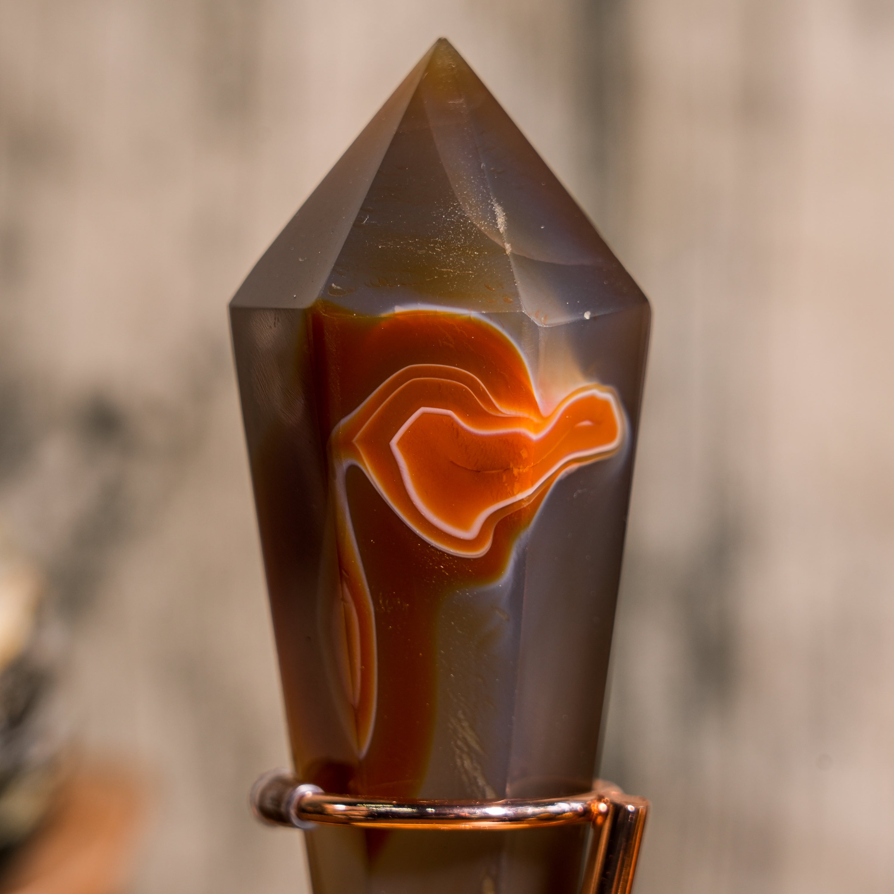 Sardonyx Wand Ornament-Helmsman Crystal