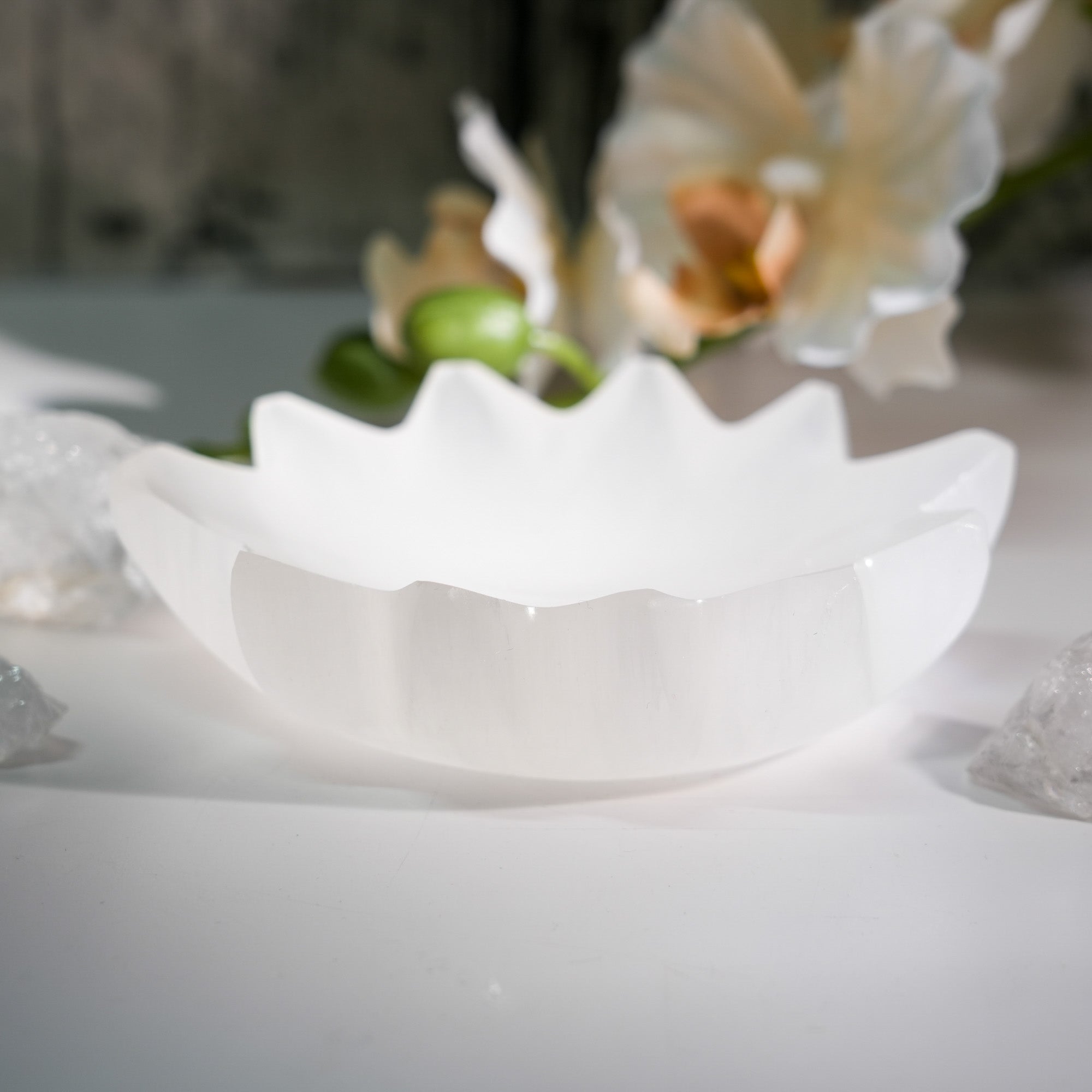 Selenite Charging Bowl - helmsman - crystal