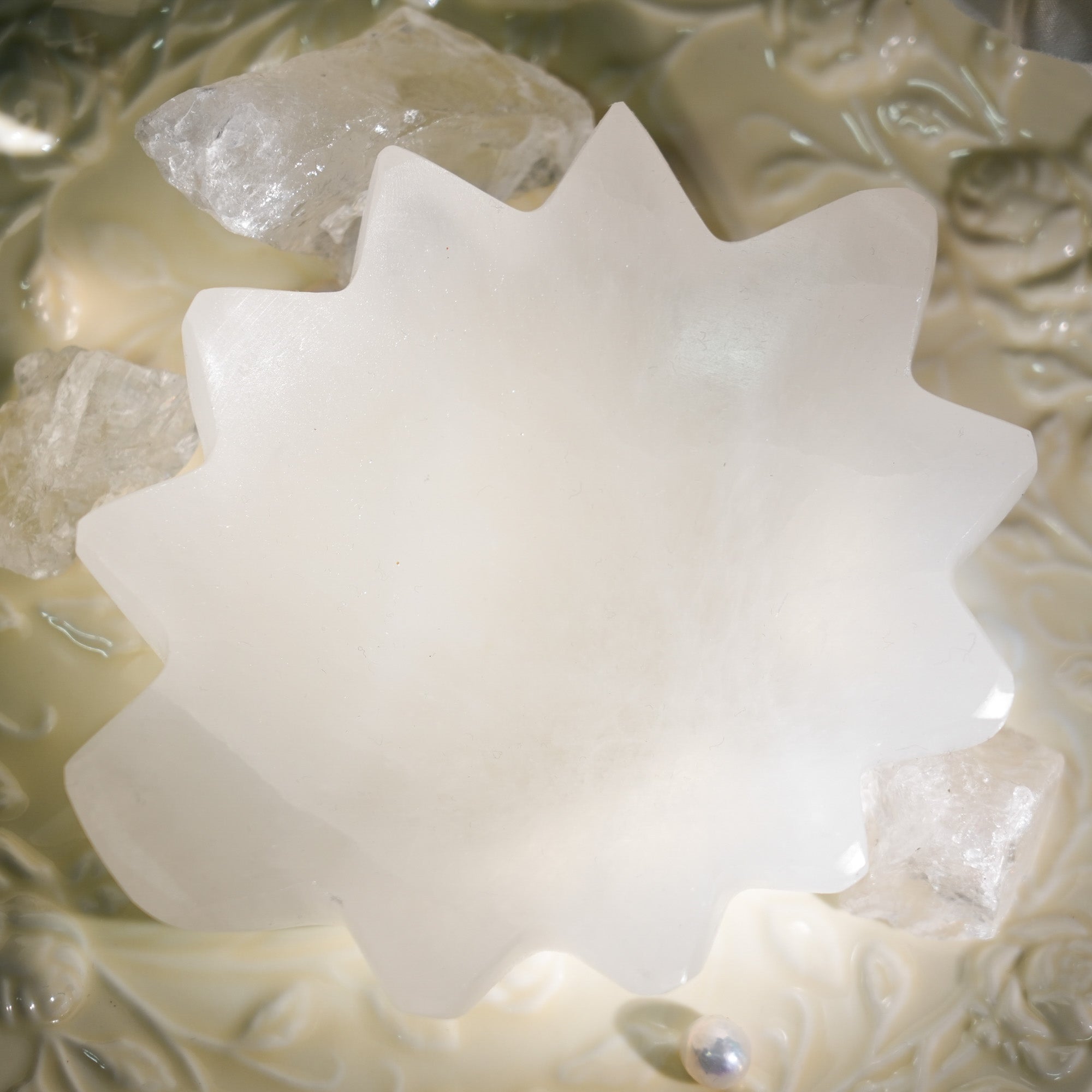 Selenite Charging Bowl - helmsman - crystal