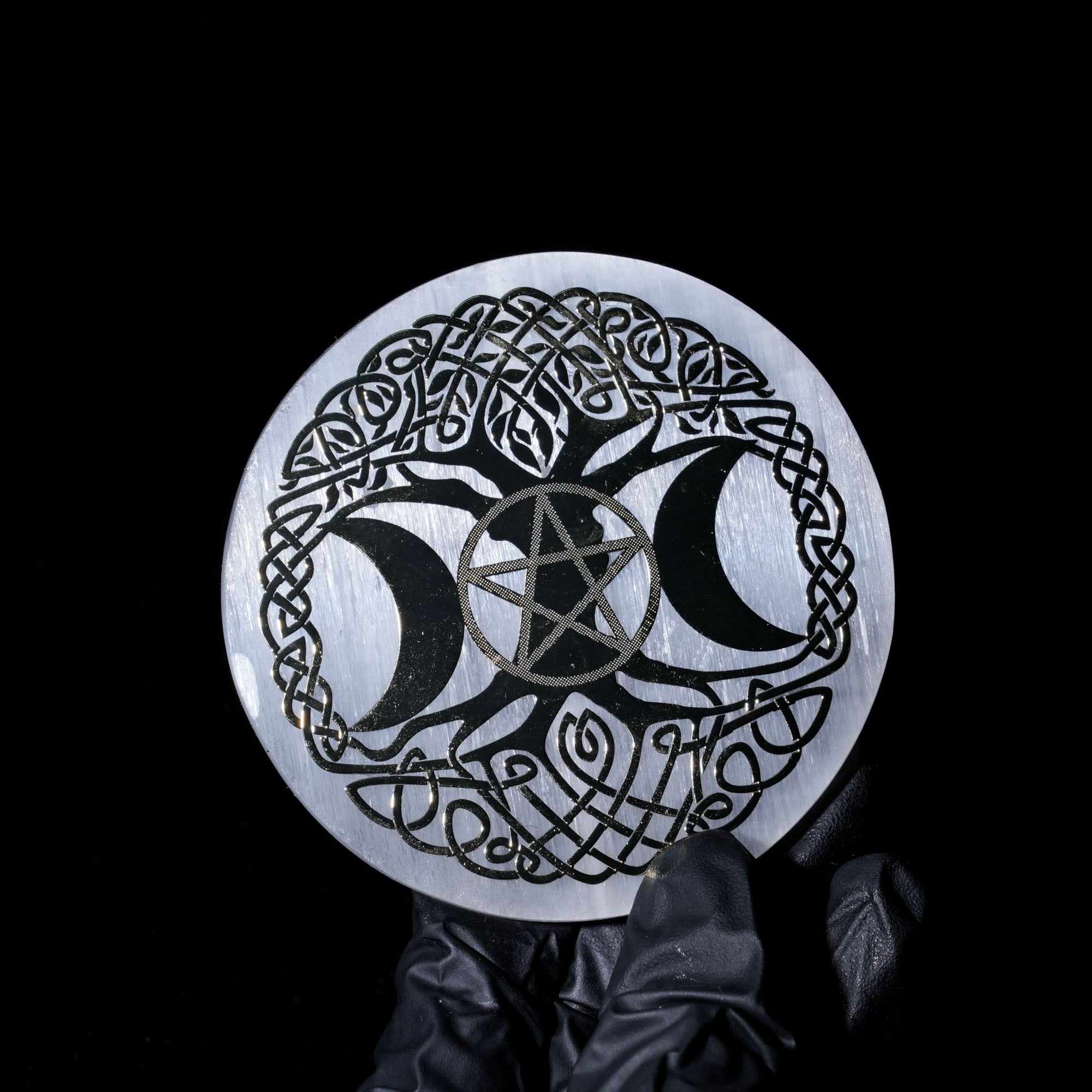 Selenite Charging Plate - helmsman - crystal