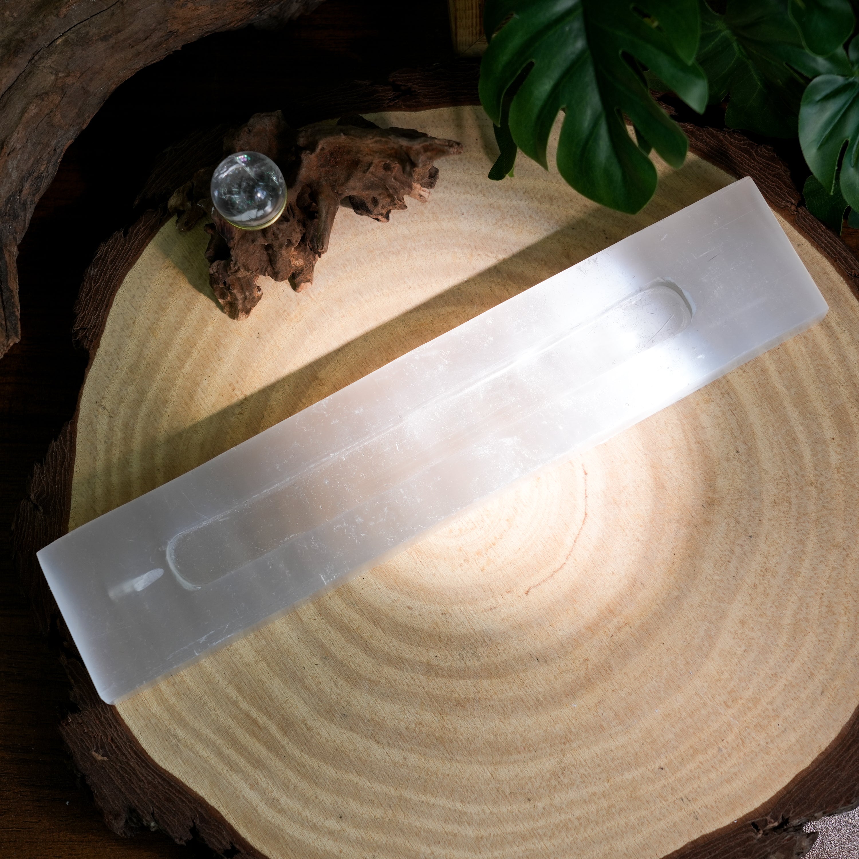 Selenite Charging Slab - Helmsman Crystal - Healing Crystal