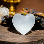 Selenite Crystal Heart - helmsman - crystal