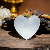 Selenite Crystal Heart - helmsman - crystal