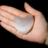 Selenite Crystal Heart - helmsman - crystal