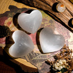 Selenite Crystal Heart - helmsman - crystal