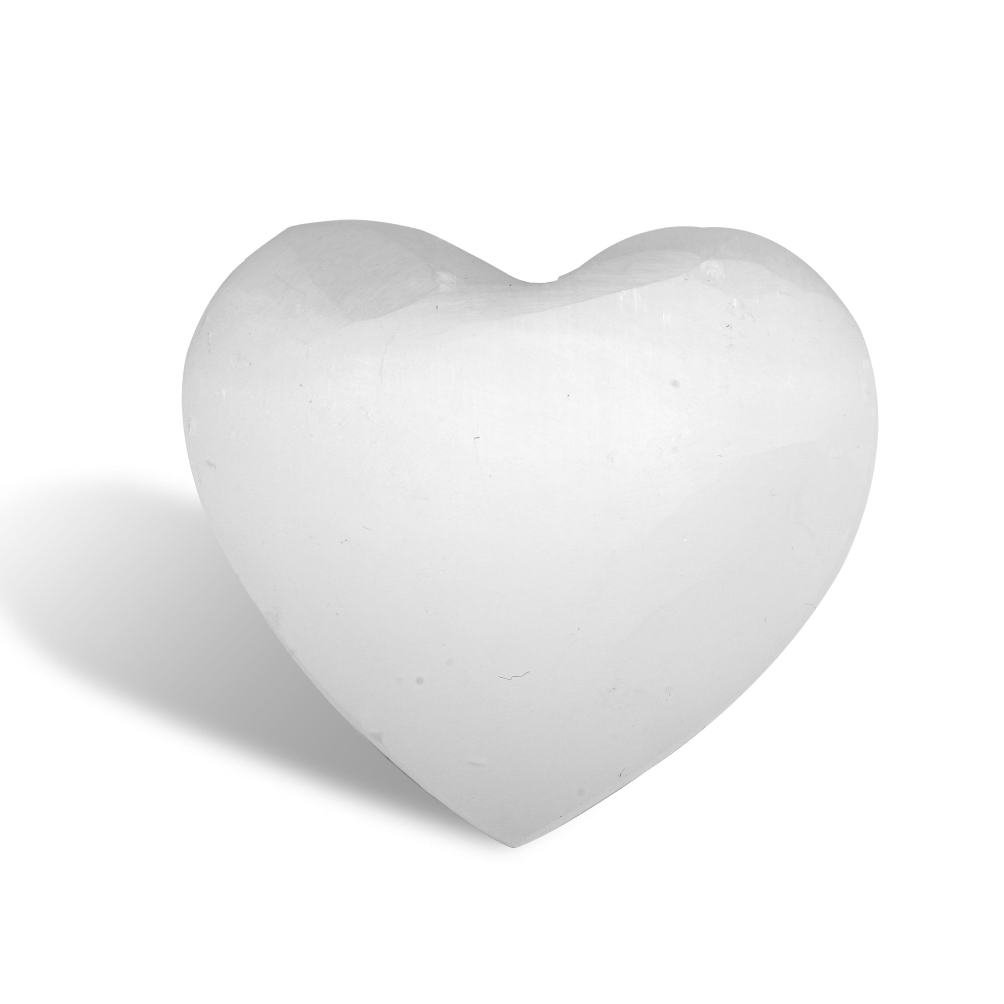 Selenite Crystal Heart - helmsman - crystal
