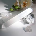 Selenite Cylinder Wand - Helmsman Crystal - Healing Crystal