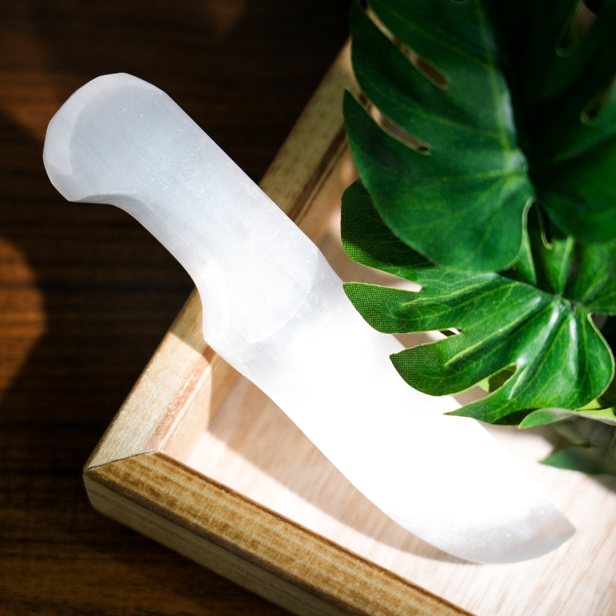 Selenite Dagger - helmsman - crystal