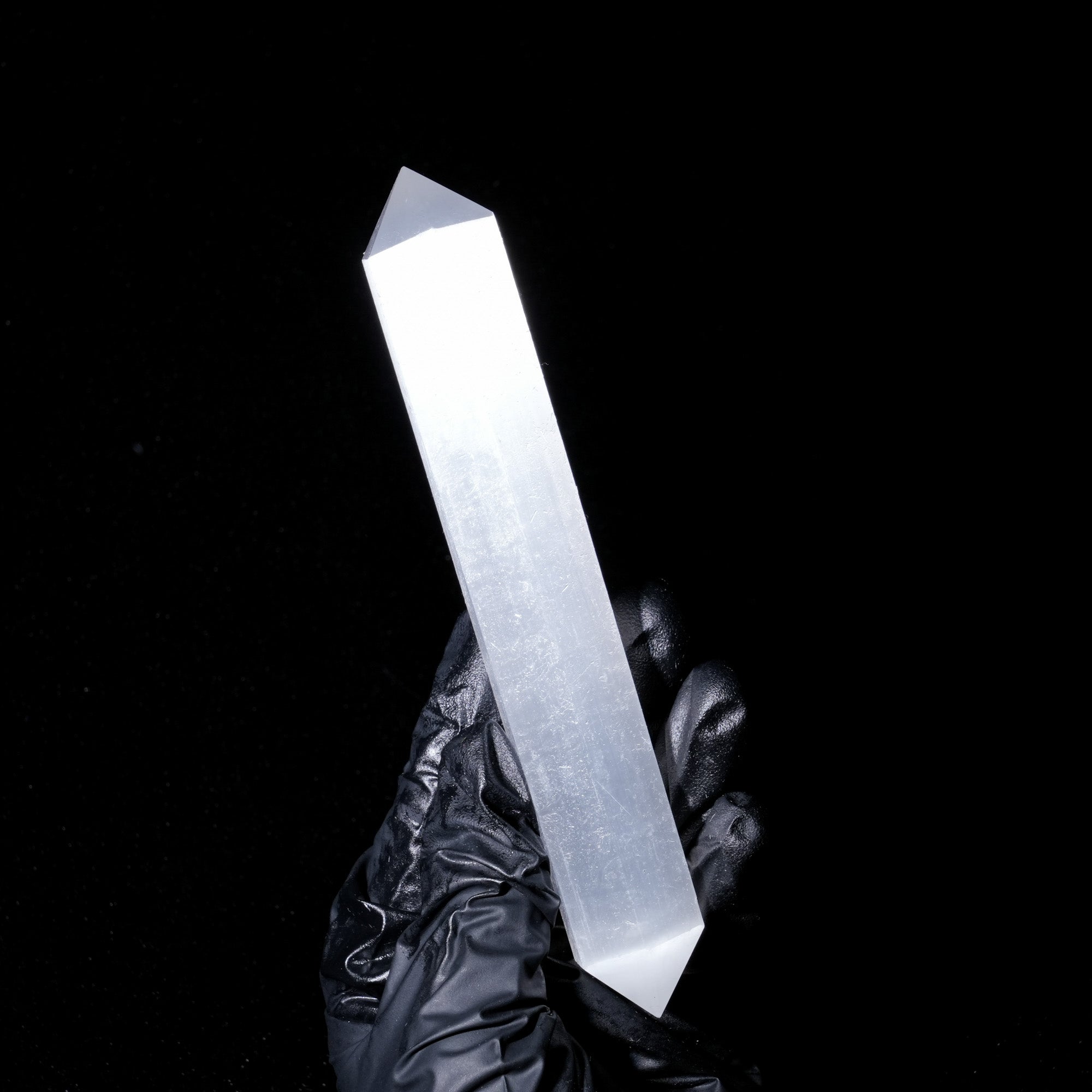 Selenite Double Terminated Wand - helmsman - crystal