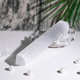 Selenite Double Terminated Wand - helmsman - crystal