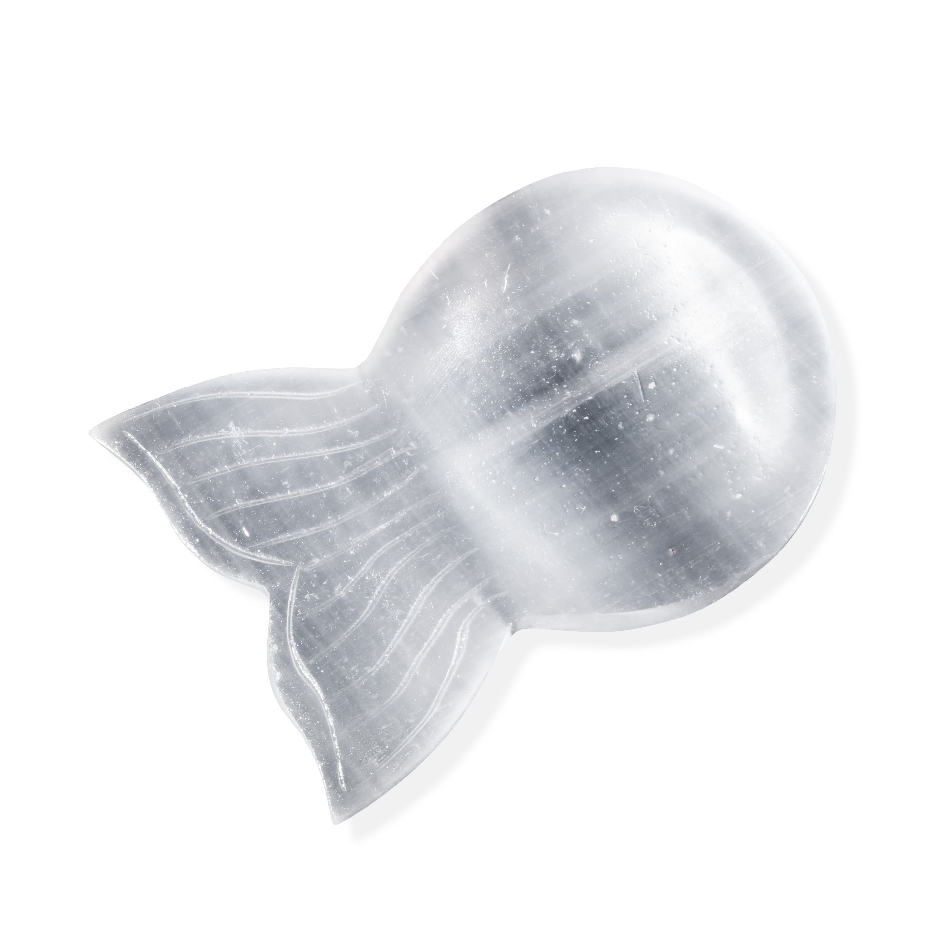 Selenite Fish Shape Charging Bowl - Helmsman Crystal - Healing Crystal