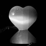 Selenite Heart Ornamnet - helmsman - crystal