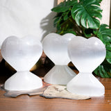 Selenite Heart Ornamnet - helmsman - crystal