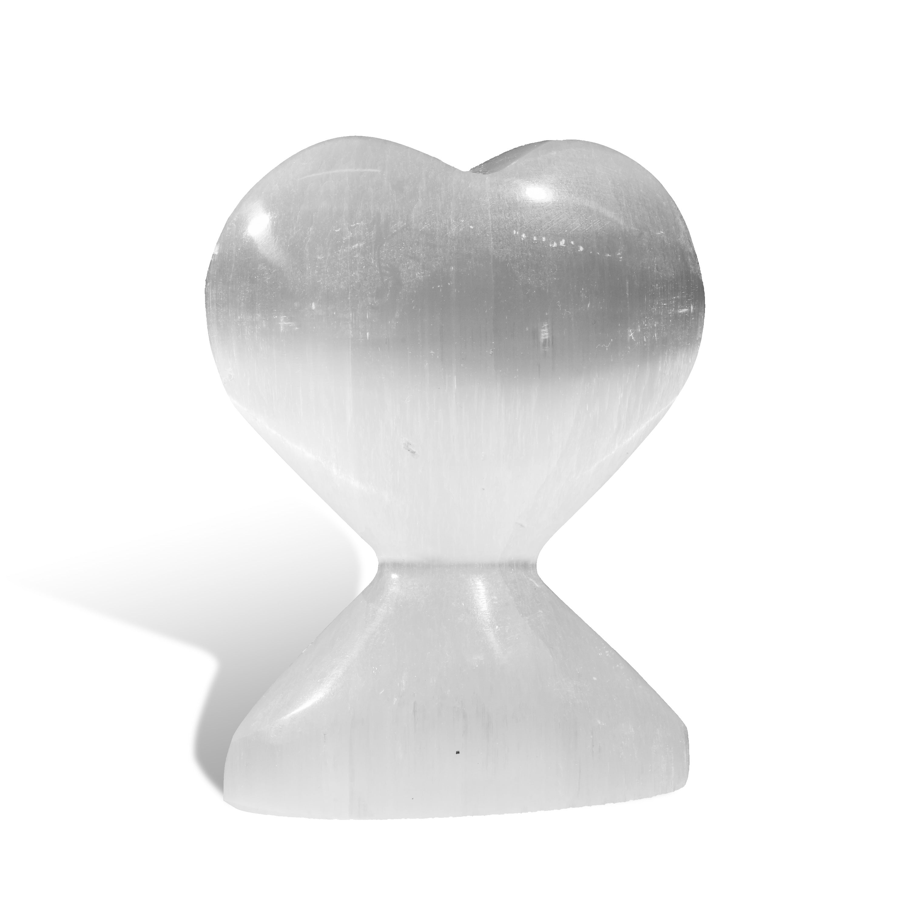 Selenite Heart Ornamnet - Helmsman Crystal - Healing Crystal