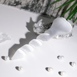 Selenite Heart Spiral Wand - helmsman - crystal