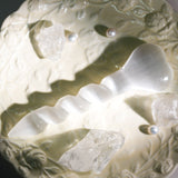 Selenite Heart Spiral Wand - helmsman - crystal