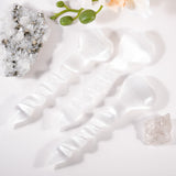 Selenite Heart Spiral Wand - helmsman - crystal