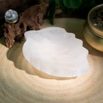 Selenite Leaves Charging Bowl - helmsman - crystal