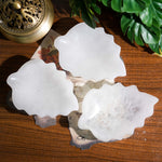 Selenite Leaves Charging Bowl - helmsman - crystal