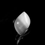 Selenite Leaves Palmstone - helmsman - crystal