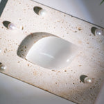 Selenite Leaves Palmstone - helmsman - crystal