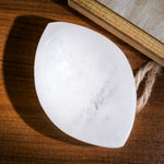 Selenite Oval Charging Bowl - helmsman - crystal