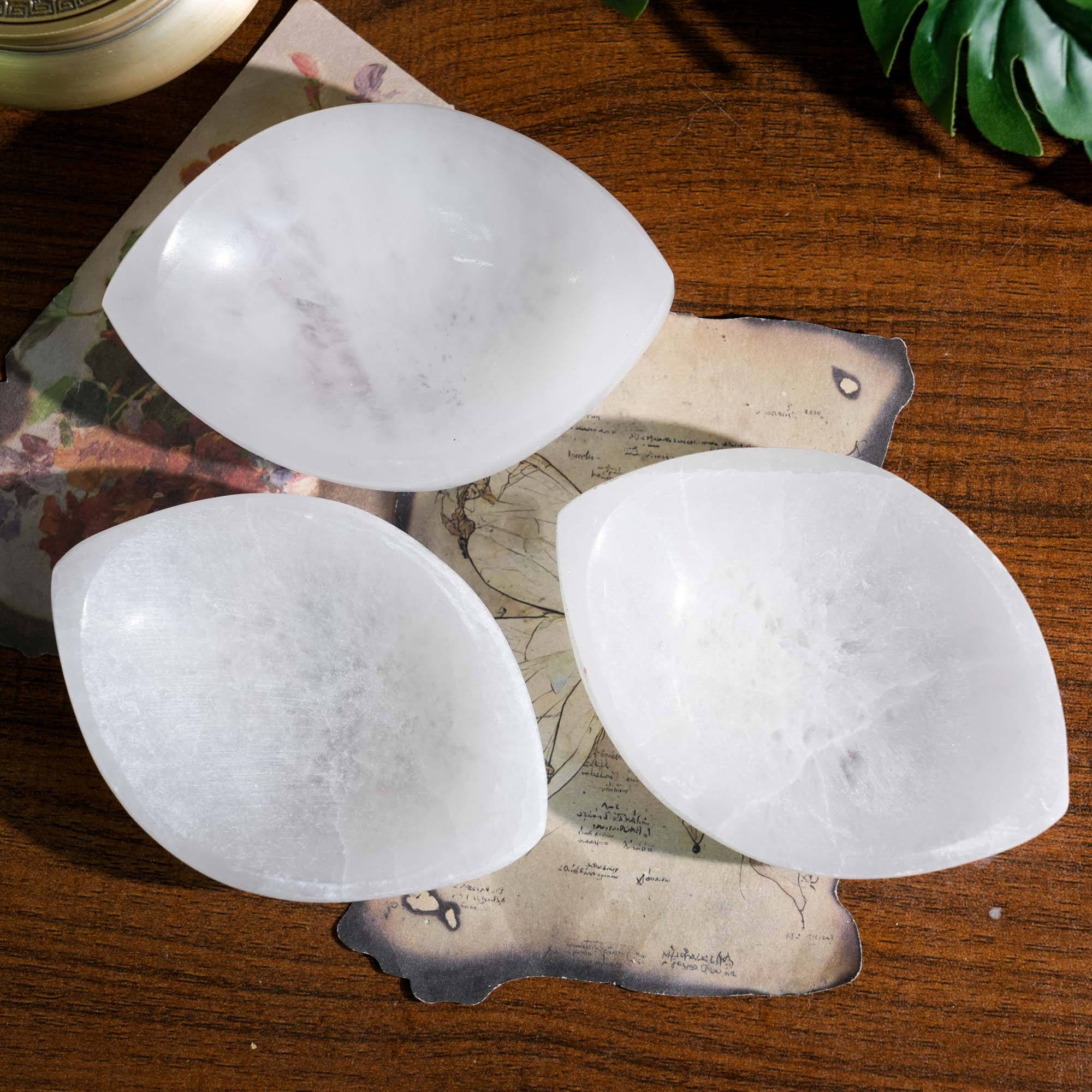 Selenite Oval Charging Bowl - helmsman - crystal